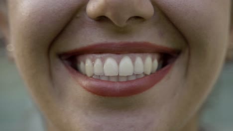 beautiful healthy female smile