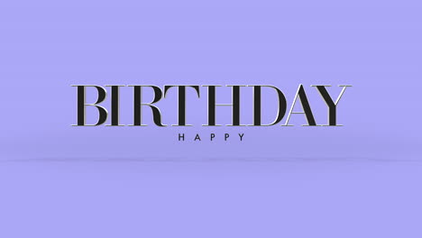 curved purple birthday card with `happy birthday` in white letters