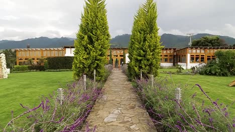 countryside place for events, beautiful flowers and trees