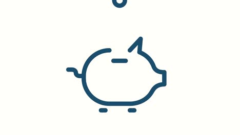 animation banking schwein mit runter geld