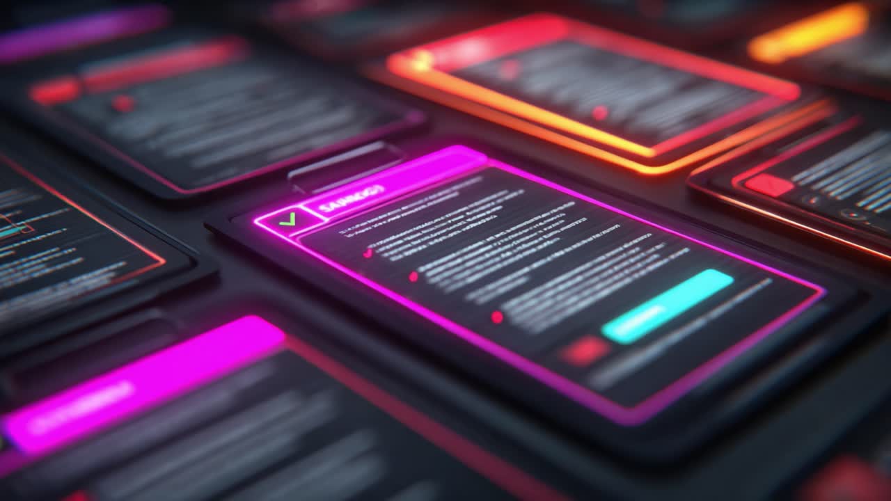 A Vibrant Display of Digital Documentation, Featuring Color-Coded Clips and Comprehensive Lists Emphasizing Completion Checkmarks and Information Clarity