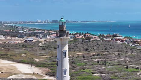 california lighthouse at oranjestad in caribbean netherlands aruba