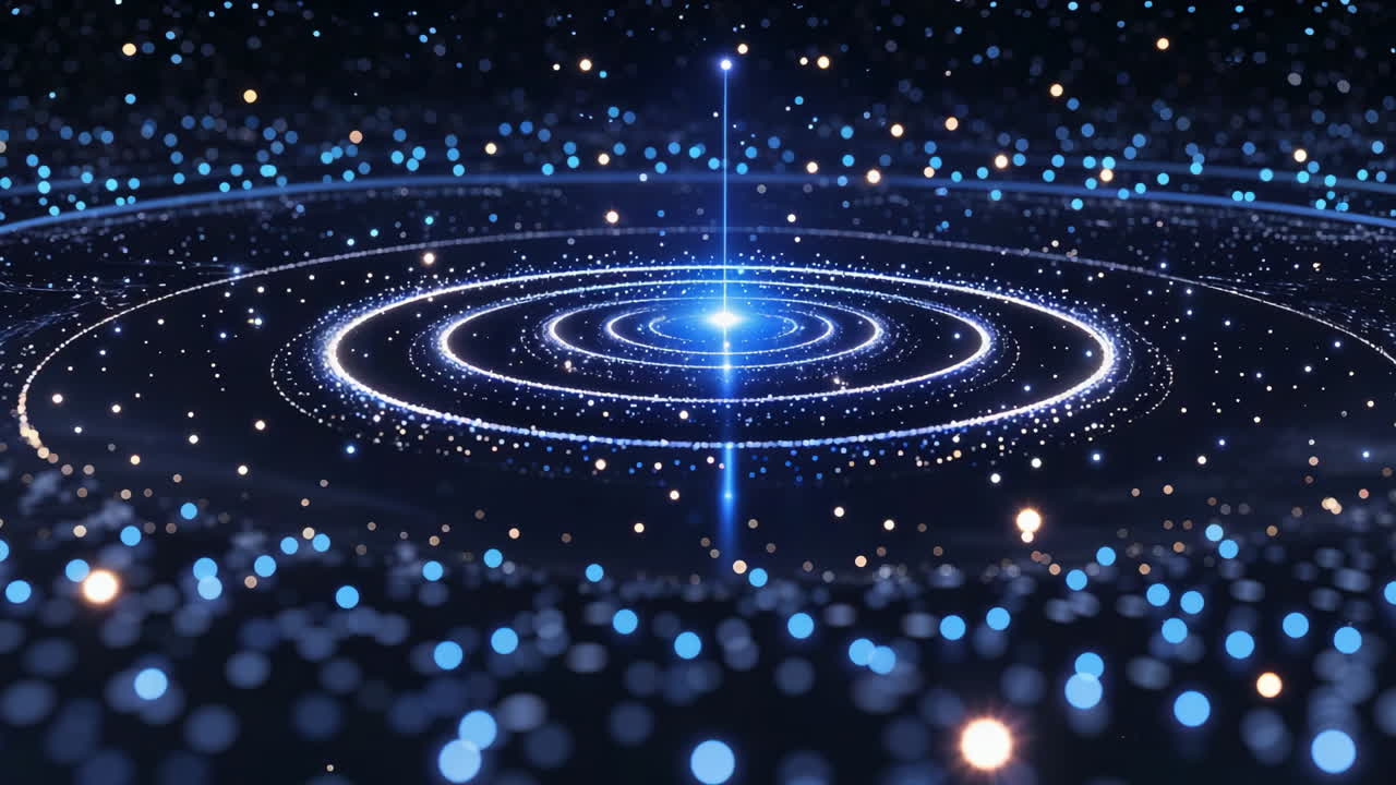 Abstract Digital Light Energy in Circular Motion