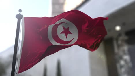 tunisian national flag. tunisia country waving flag. politics and news illustration