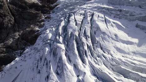 aerial view of the majestic trift glacier in switzerland