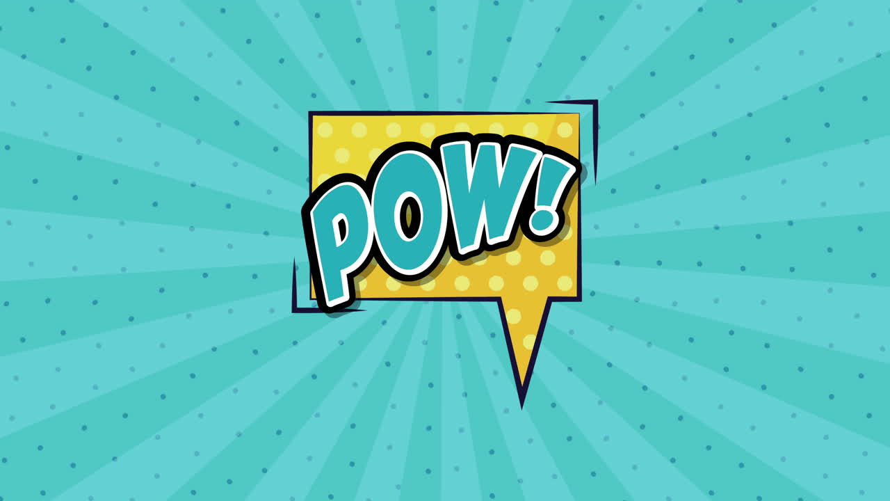 burbuja de habla al estilo de los cómics con texto de "pow!"