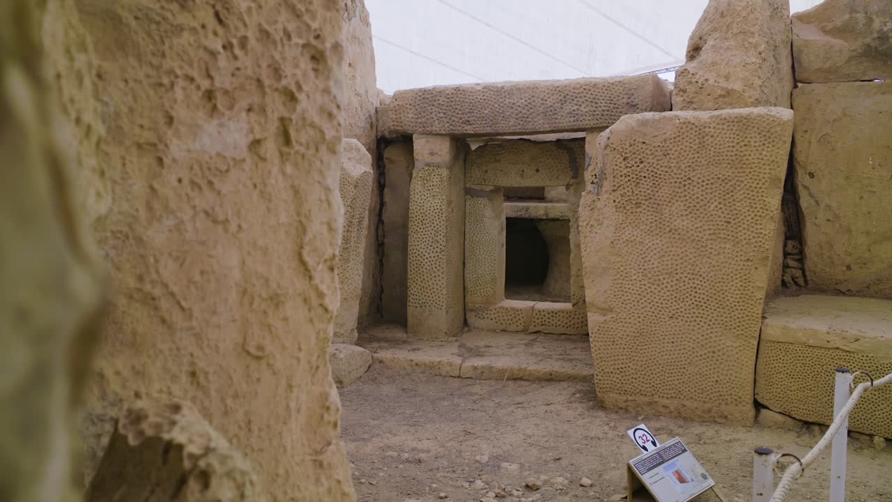 Reveal of ancient room in Ħaġar Qim Archaeological Site