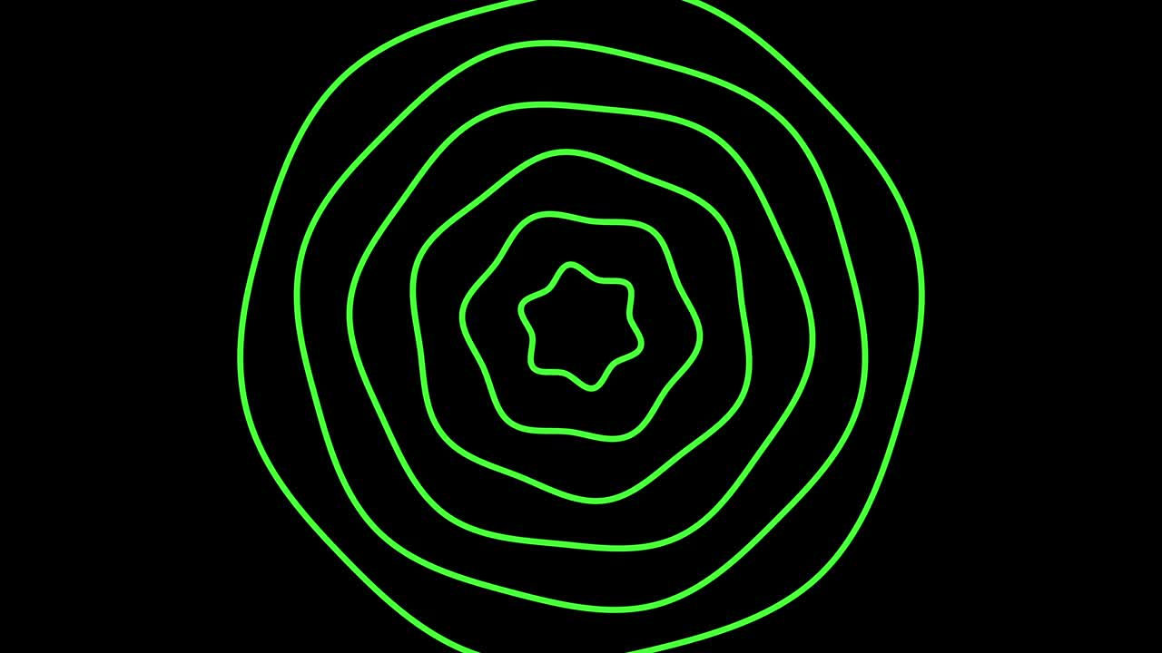 círculos que se duplican y se expanden en ondas concéntricas.