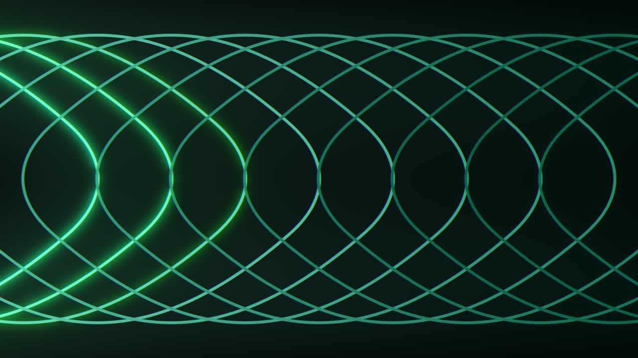импульсные неоново-зеленые линии в ряд на черном градиенте