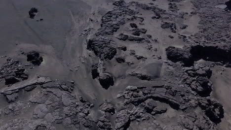 icelandic lava fields aerial by drone