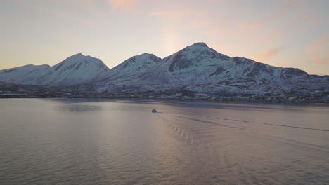 flying above fjord on kvaløya, troms?