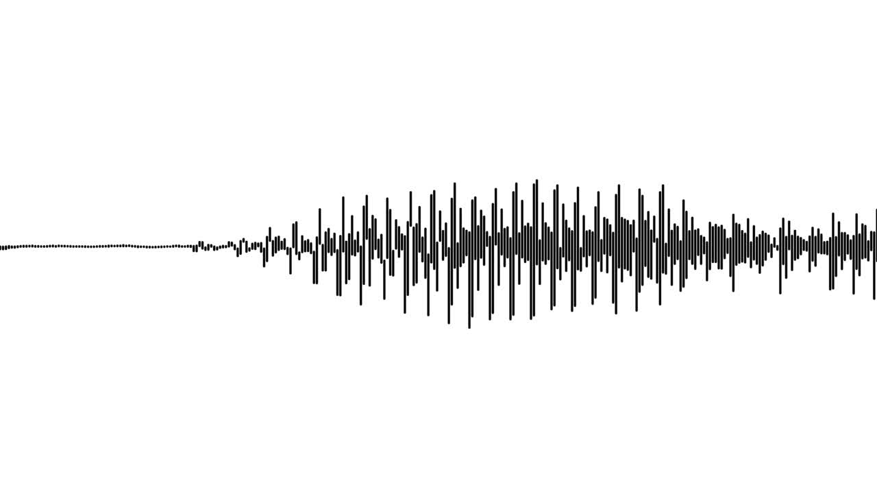 Black on white audio spectrum visualization effect