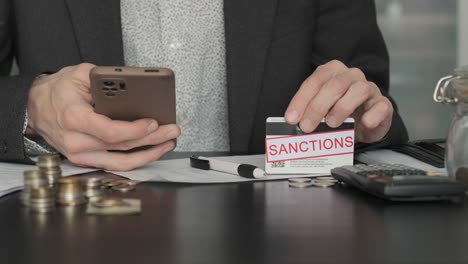 man has financial difficulties due to sanctions