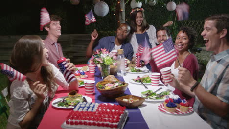 friends celebrate 4th of july with party shot on r3d