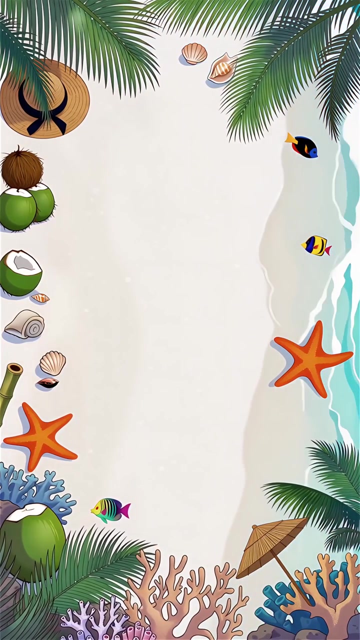 Tropical Summer Background Animation 4K