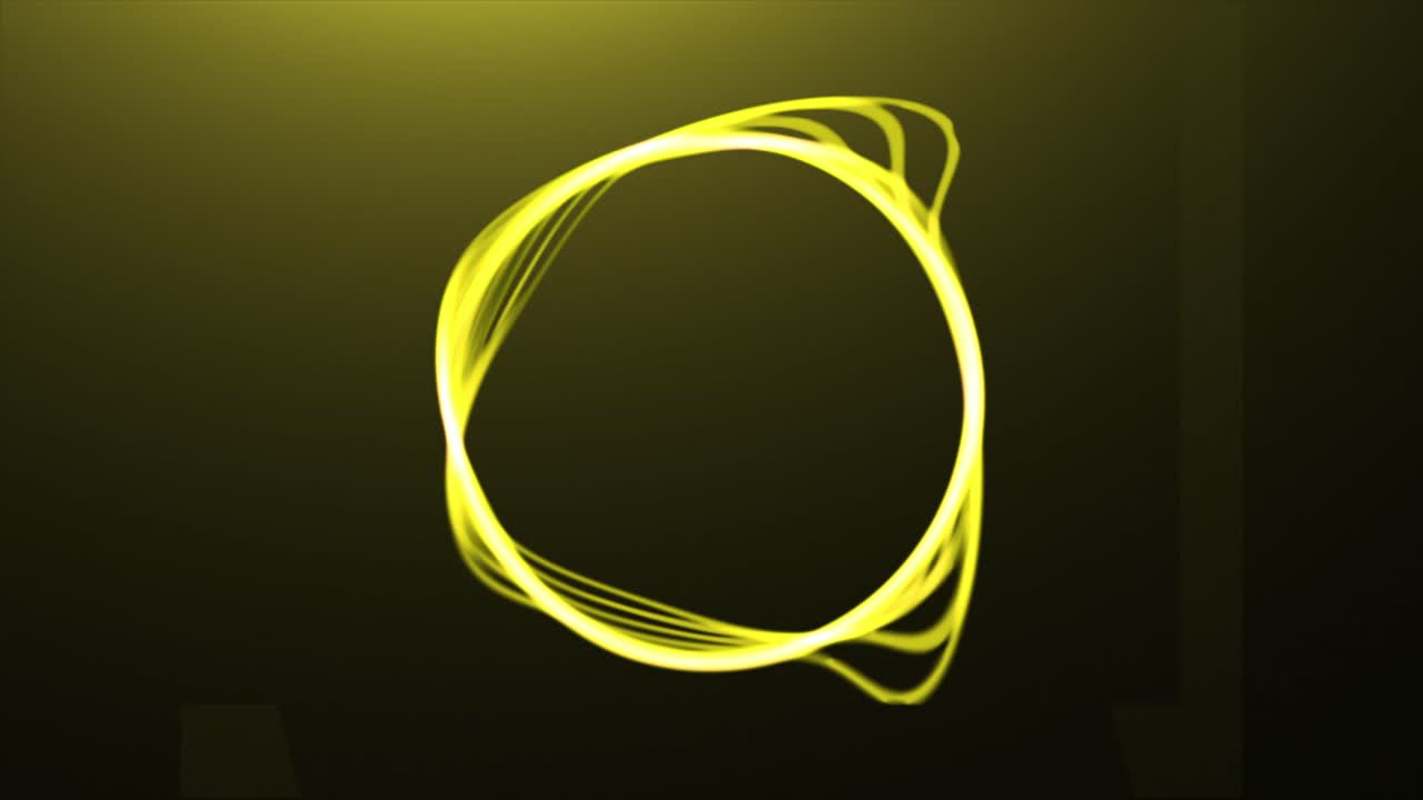 Abstract Golden Circle on Dark Background