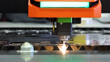 CNC-Laser-cutting-of-metal,-modern-industrial-technology.