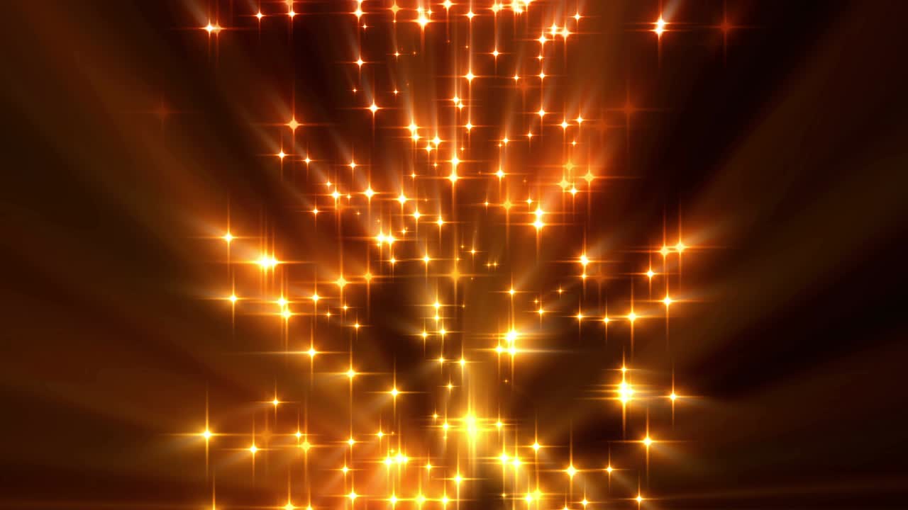 Sfondo di particelle a stella dorate e luminose