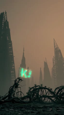 el paisaje urbano post-apocalíptico