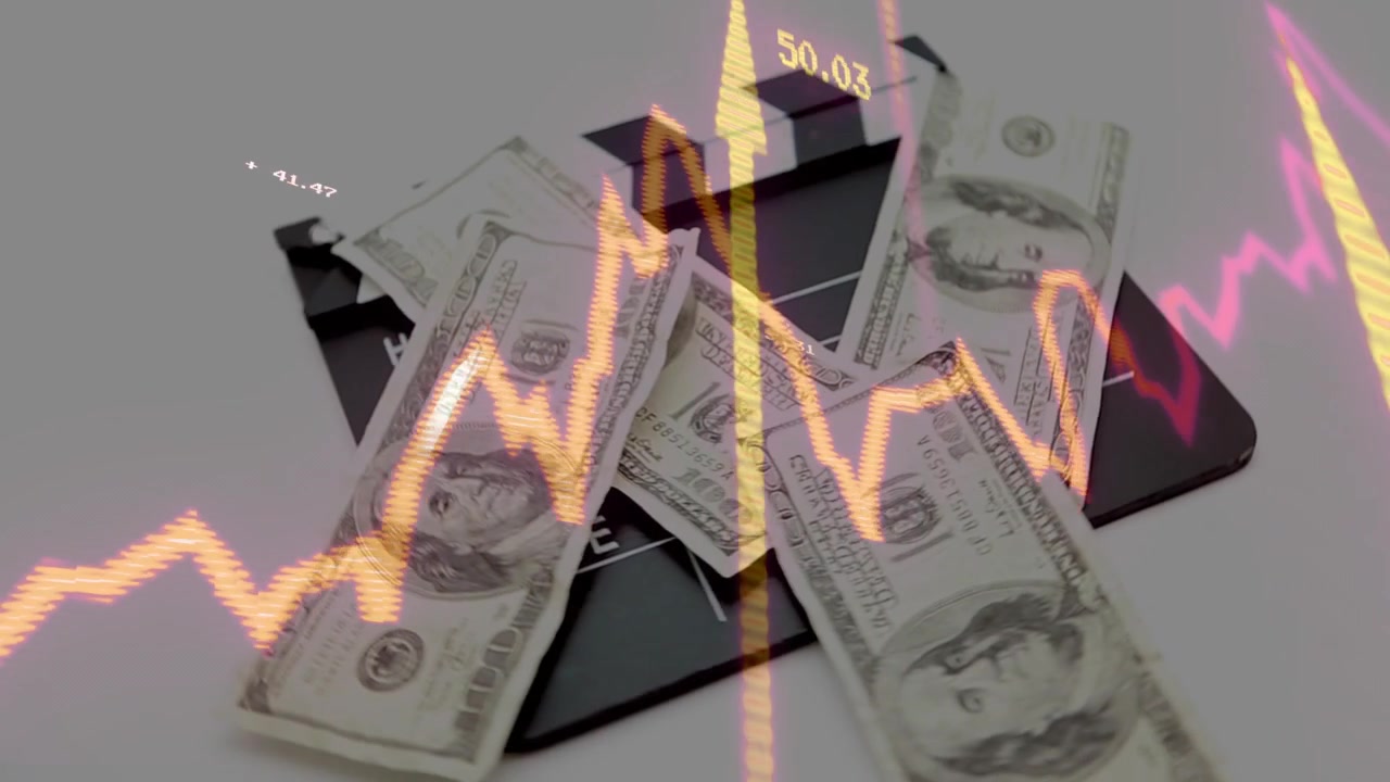 Single bill landing on clap hinge, slate holding bills while waveform pulsing, visualizing markets