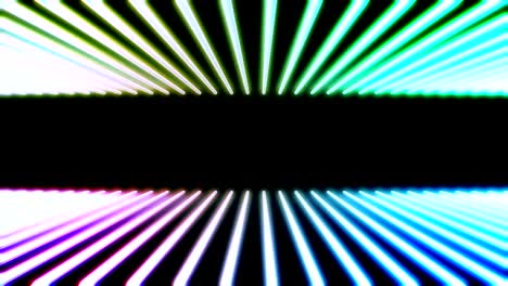 bright glow neon light laser lines on black color. colorful abstract fluorescent geometric background. loopable futuristic 3d render. modern fashion animation for design broadcast, show, club.