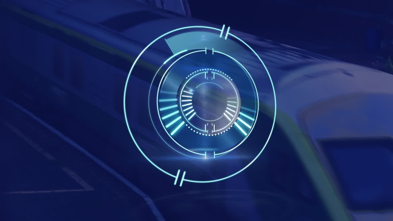 animación del escaneo de alcance sobre el tren