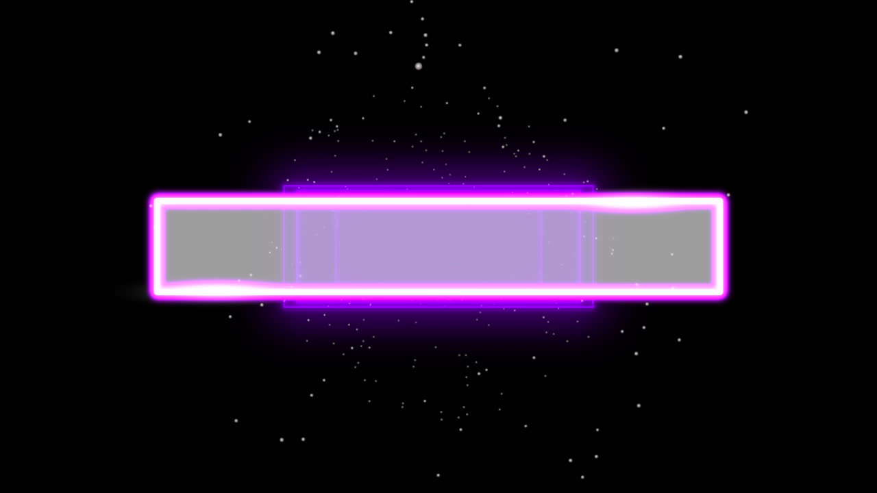 Animation abstract neon purple squares in space