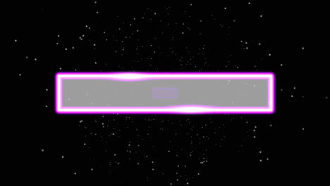 animation abstract neon purple squares in space