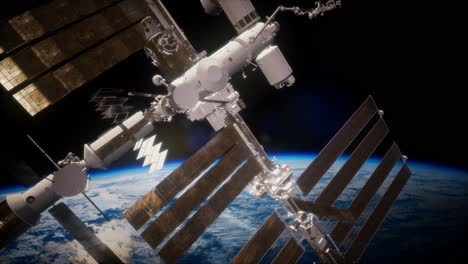 International-Space-Station-in-outer-space-over-the-planet-Earth