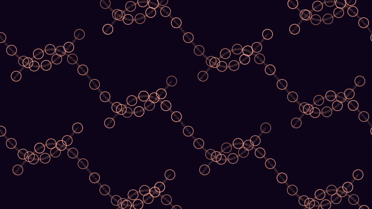 círculos simétricos con un patrón vibrante y fluido sobre fondo negro