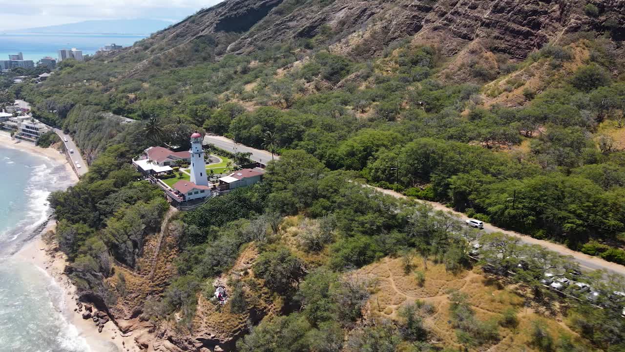 하와이, 오아후 섬의 드론 영상. 풀 hd