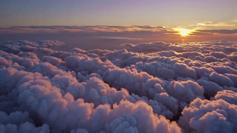 sunset cloudscape from above
