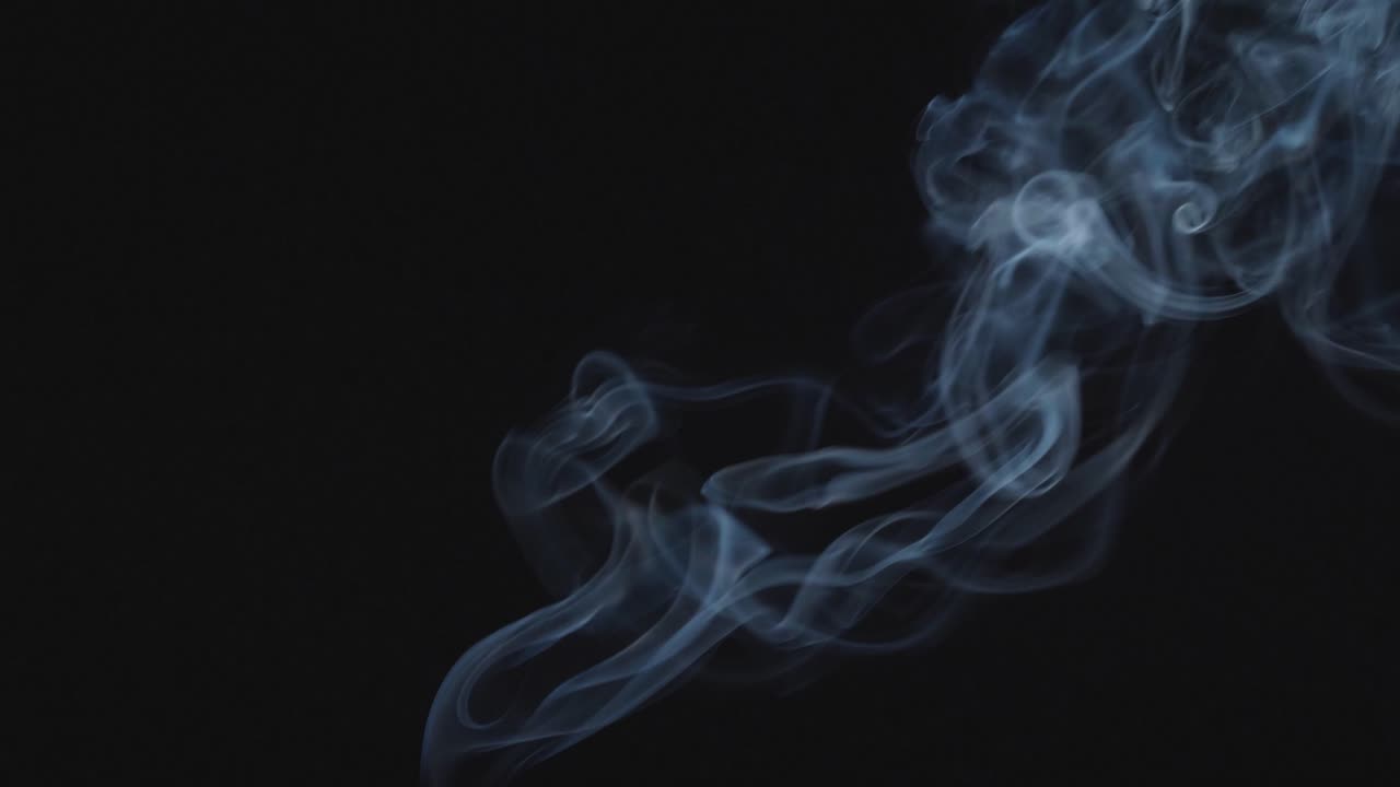 Realistic Incense Smoke Flow Up Trough The Air