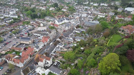 Beer-fishing-village-Devon-England-drone-aerial-view