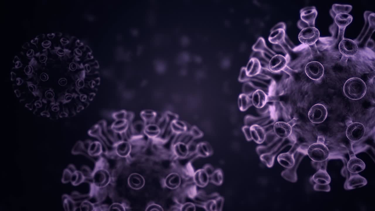 animación del coronavirus covid19 bucle de fondo en 3d