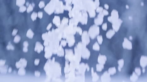 la nieve que cae