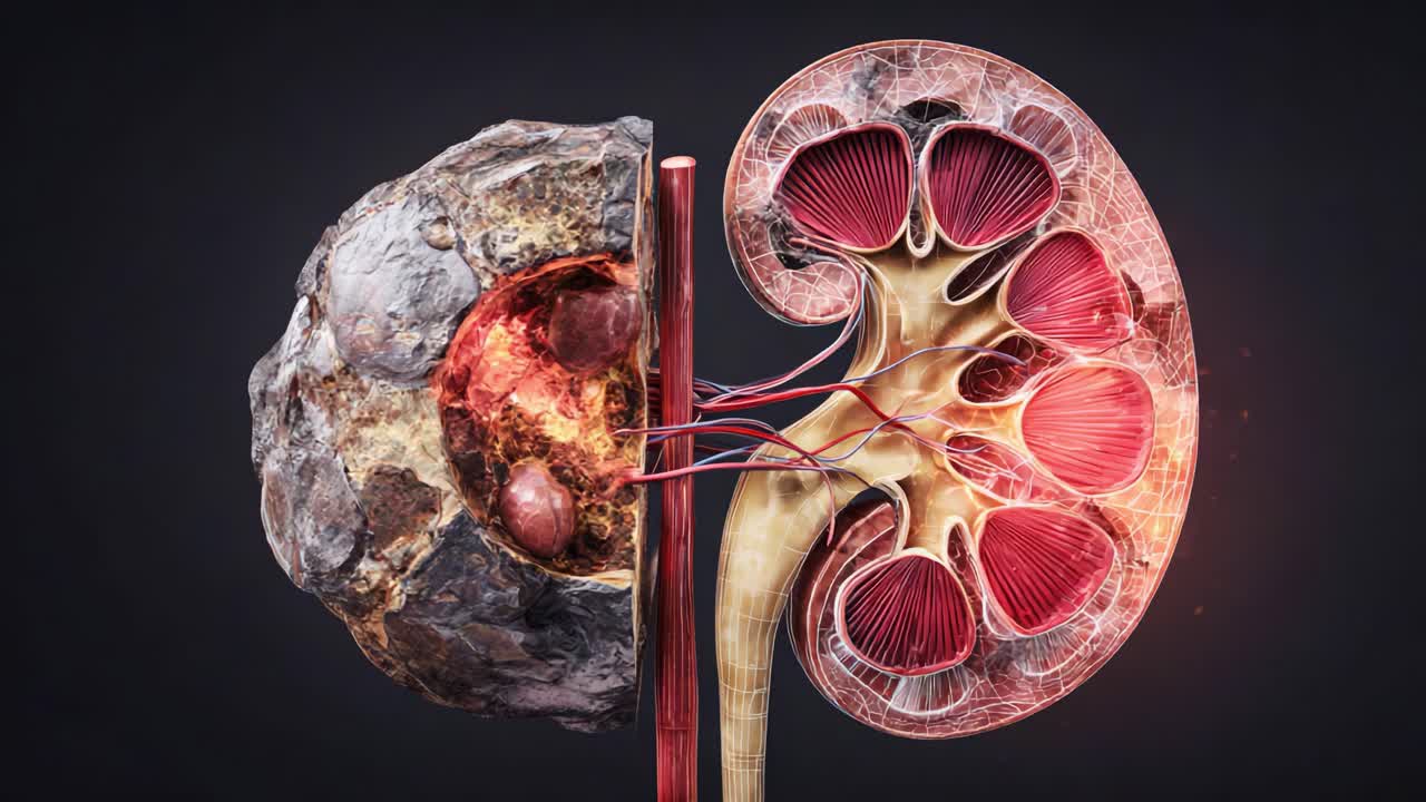 A Detailed Visualization of Kidney Stones and Their Impact on Human Kidneys: Exploring the Formation Process and Their Effects on Renal Function