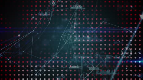 Animation of rows of dots and network of connections