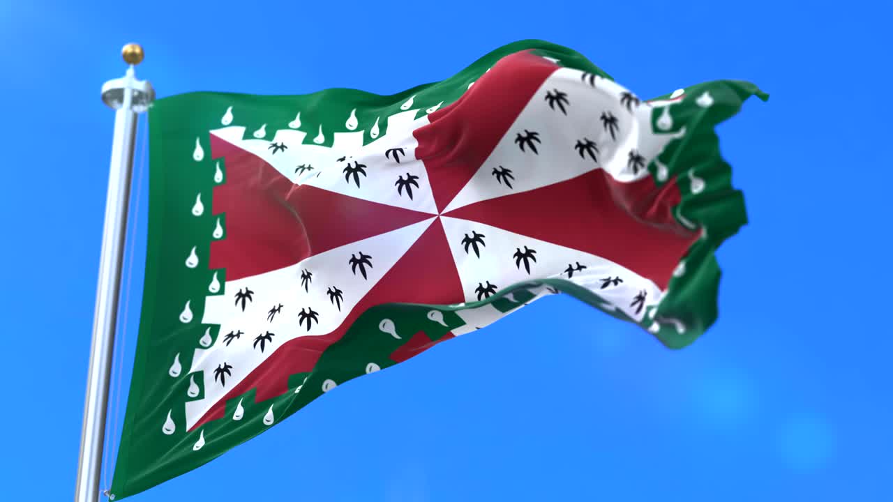 Flag of Loudoun county, state of Virginia, in United States - loop