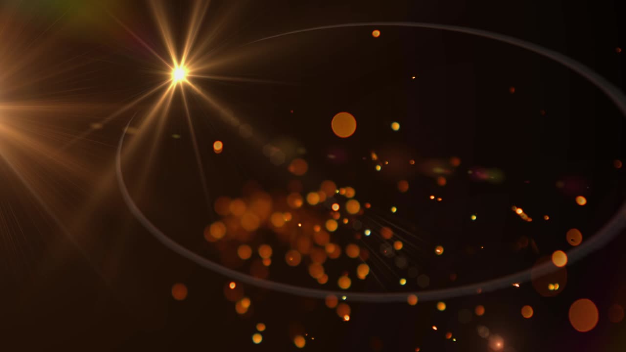 검은 바탕에 빛의 반점과 빛의 반점이 빛나는 오렌지색 반 ⁇ 불