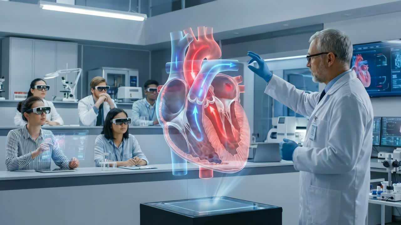 拡張現実の心臓ホログラムを使った医療研究
