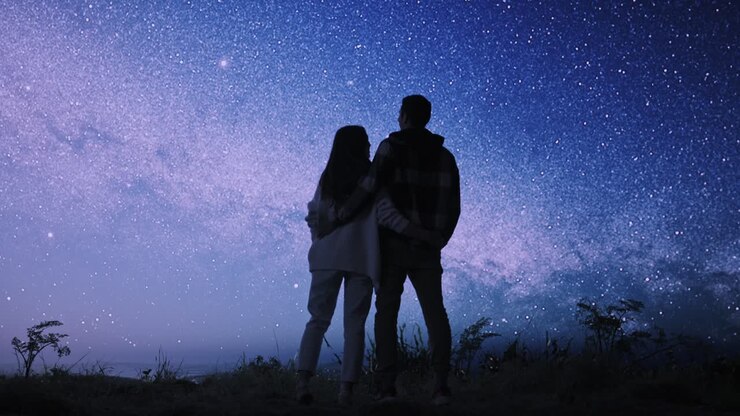 Couple Gazing at the Milky Way