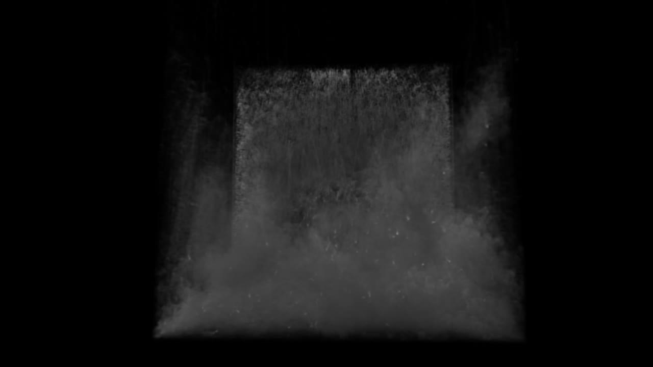 Spruzzo d'acqua astratto in una scatola