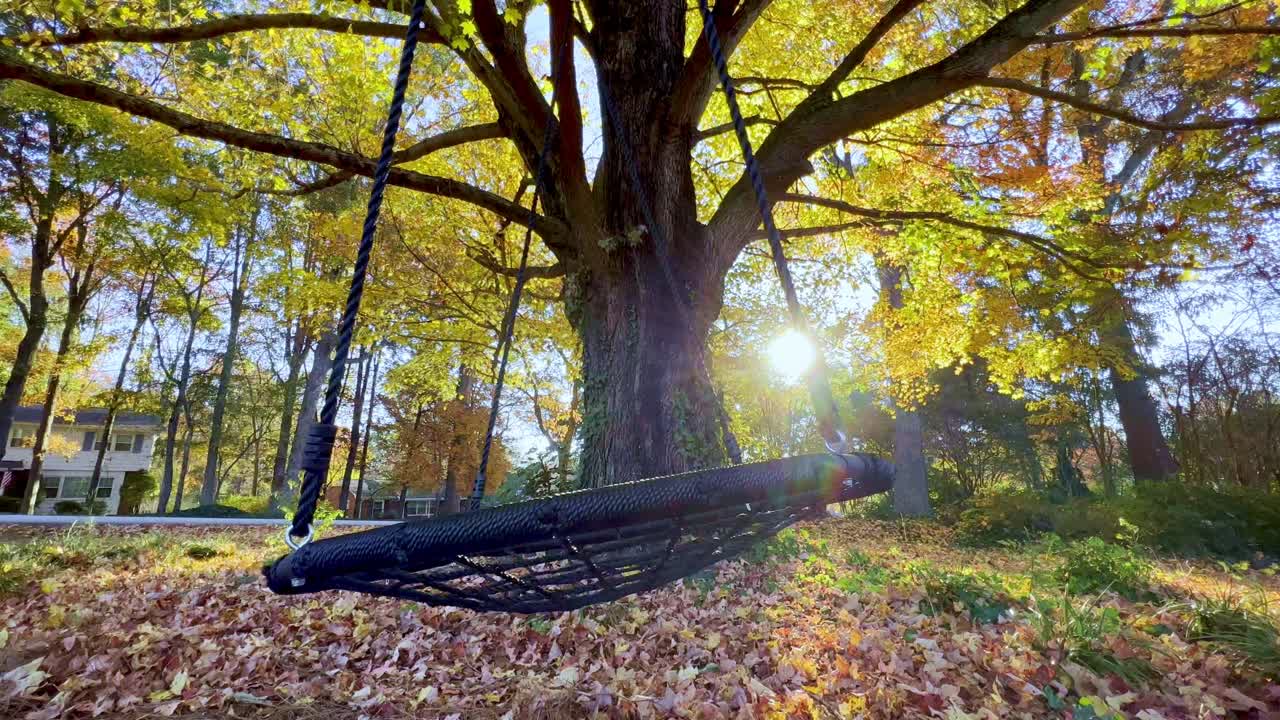 Empty Swing with missing child, loss of child, childhood death and mortality