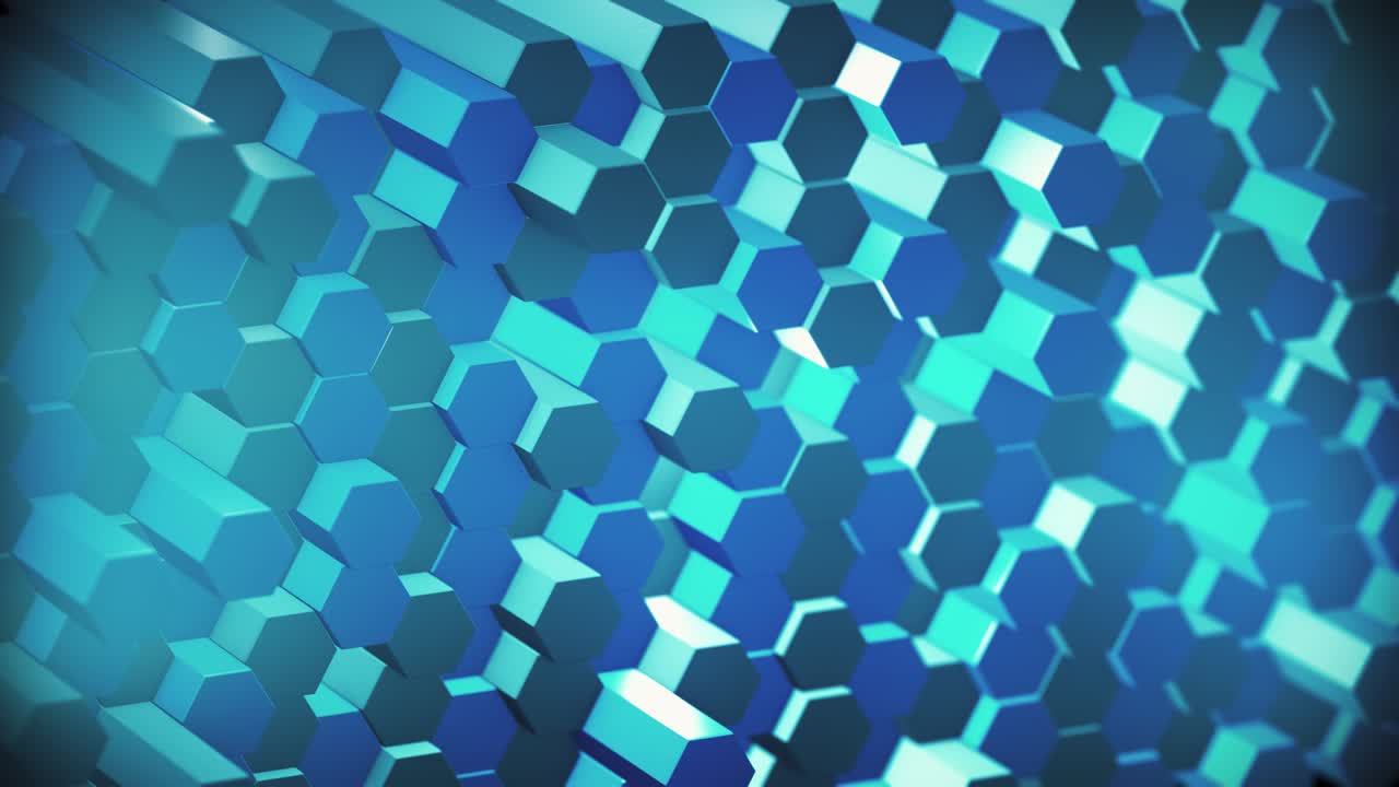 fondo en movimiento de hexágonos. gráficos de movimiento 4k