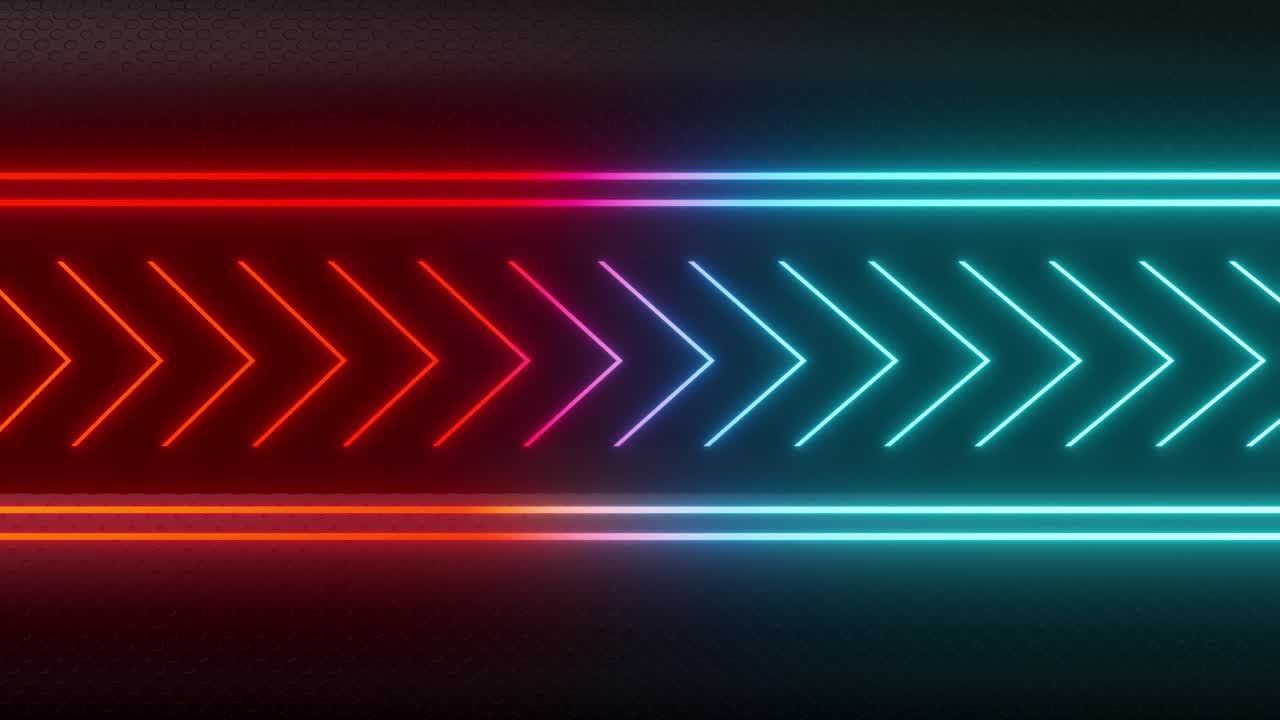 fondo de flechas de neón