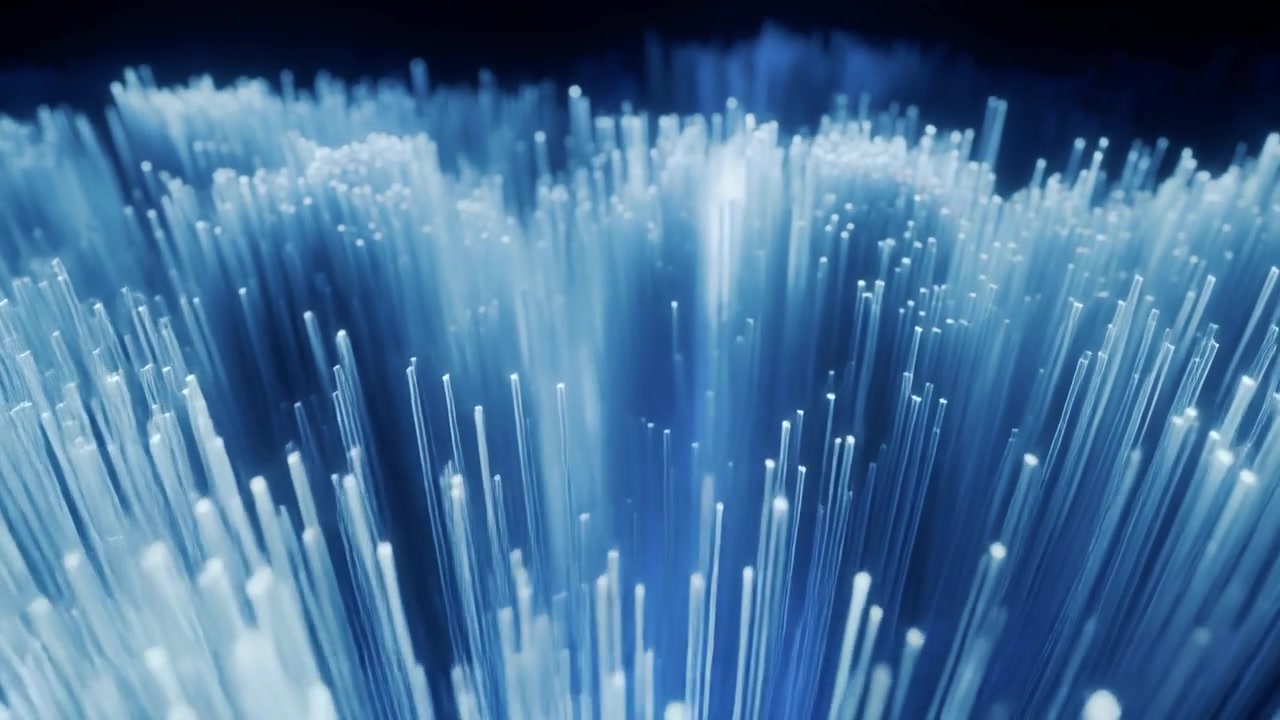 Abstract Background of Glowing Fiber Optic Cables