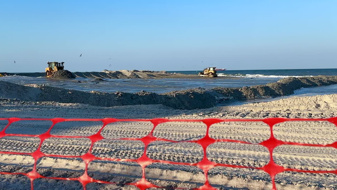Beach Construction and Restoration with Heavy Machinery