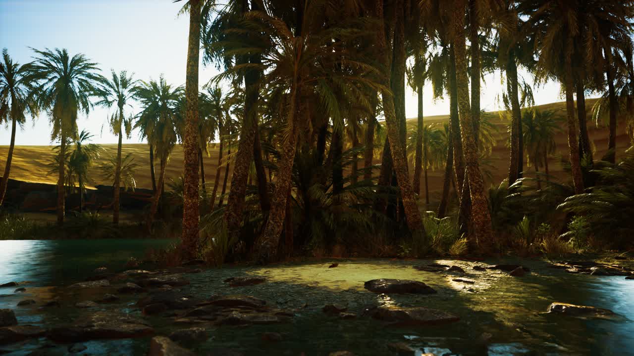 palmeras en el desierto del sáhara