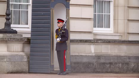 garde marchant devant le palais de buckingham